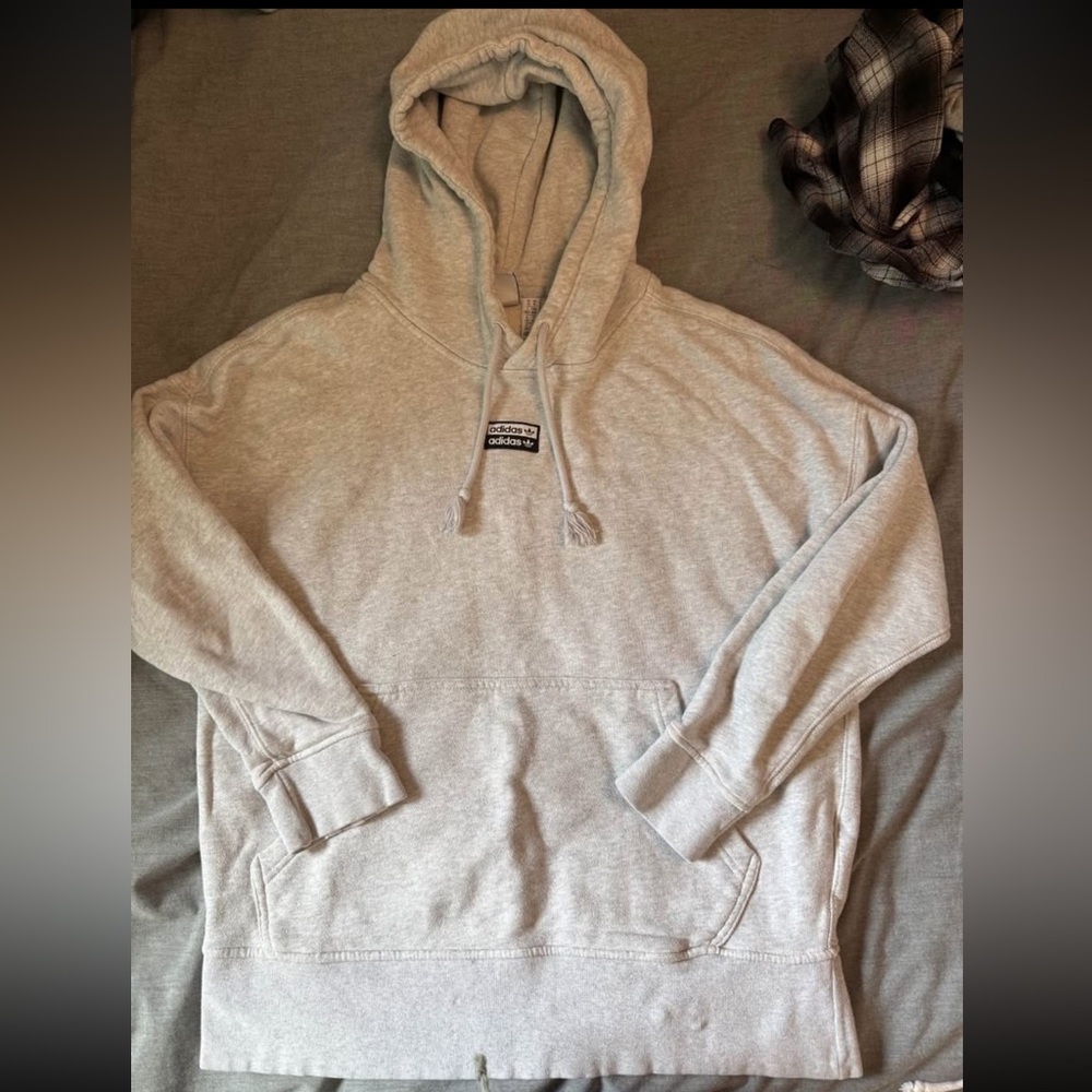 Adidas Men's Light Gray Hoodie